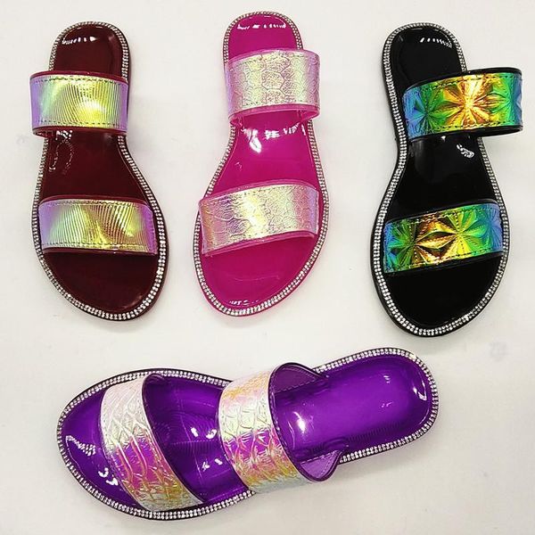 new arrival bling slippers women summer double strap rhinestone slides flat beach sandals jelly shoes chanclas pantoufle femme, Black
new arrival bling slippers women summer double strap rhinestone slides flat beach sandals jelly shoes chanclas pantoufle femme, Black