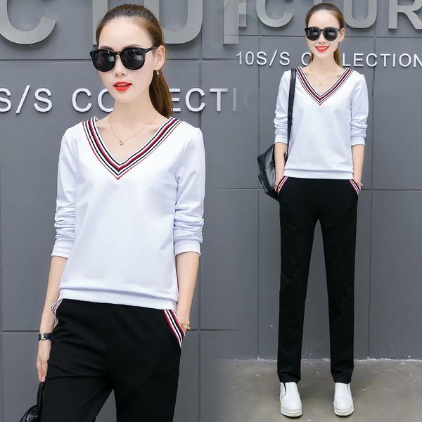 new spring outfit women v-neck pullover sweatshirt of long-sleeve black trousers clothing set two-piece casual suits -3xl, Gray
new spring outfit women v-neck pullover sweatshirt of long-sleeve black trousers clothing set two-piece casual suits -3xl, Gray