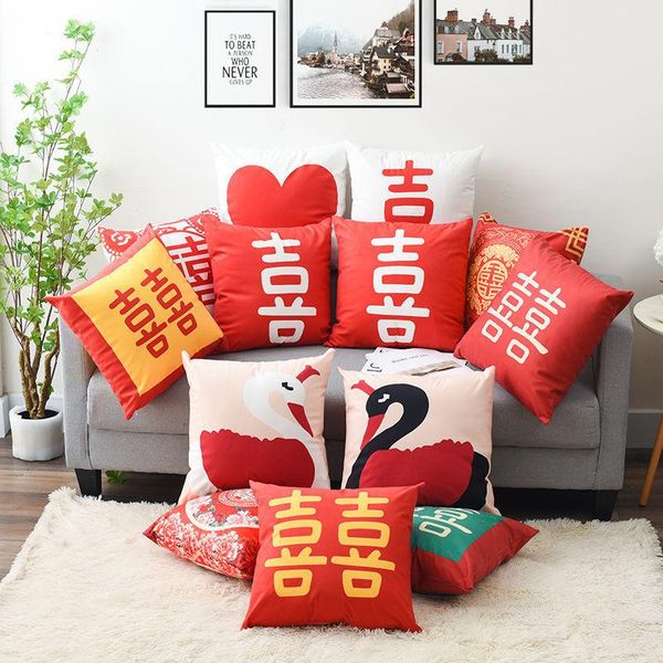 cushion/decorative pillow red wedding double happiness cushion house chinese style home room ppcotton on bed
cushion/decorative pillow red wedding double happiness cushion house chinese style home room ppcotton on bed