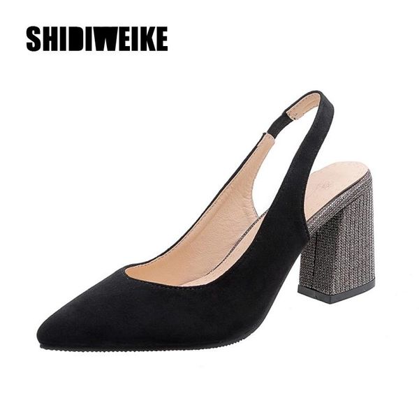 dress shoes women pumps spring summer high heels brand woman party slingback pointed toe square heel fashion female, Black
dress shoes women pumps spring summer high heels brand woman party slingback pointed toe square heel fashion female, Black