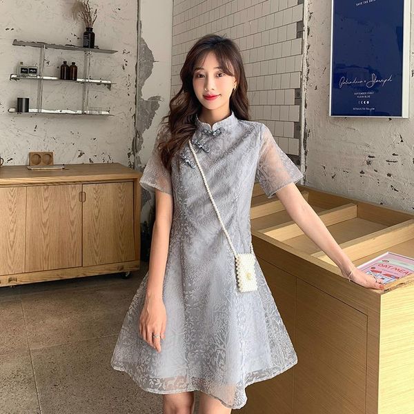 luxury casual dresses large women's fat sister improved cheongsam skirt 2021 summer super fairy belly covering thin drs, Black;gray
luxury casual dresses large women's fat sister improved cheongsam skirt 2021 summer super fairy belly covering thin drs, Black;gray