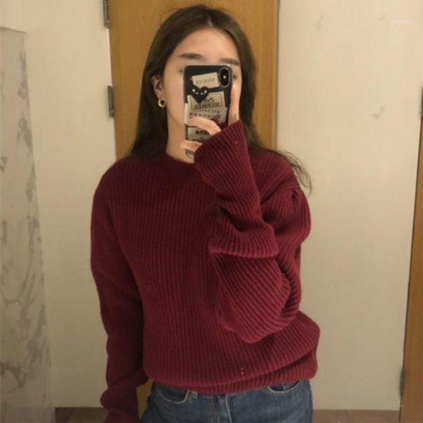 women autumn winter round collar red christmas sweater ladies long sleeve knitted pullovers brief solid jumper1, White;black
women autumn winter round collar red christmas sweater ladies long sleeve knitted pullovers brief solid jumper1, White;black