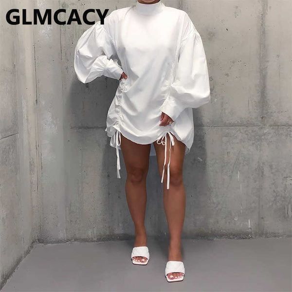 women o-neck puff sleeve drapped mini dress loose style plus size dress 210702, Black;gray
women o-neck puff sleeve drapped mini dress loose style plus size dress 210702, Black;gray