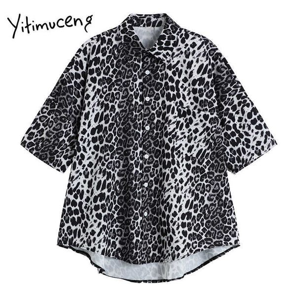 yitimuceng leopard blouse women vintage button up shirts loose straight turn-down collar clothes summer fashion 210601, White
yitimuceng leopard blouse women vintage button up shirts loose straight turn-down collar clothes summer fashion 210601, White