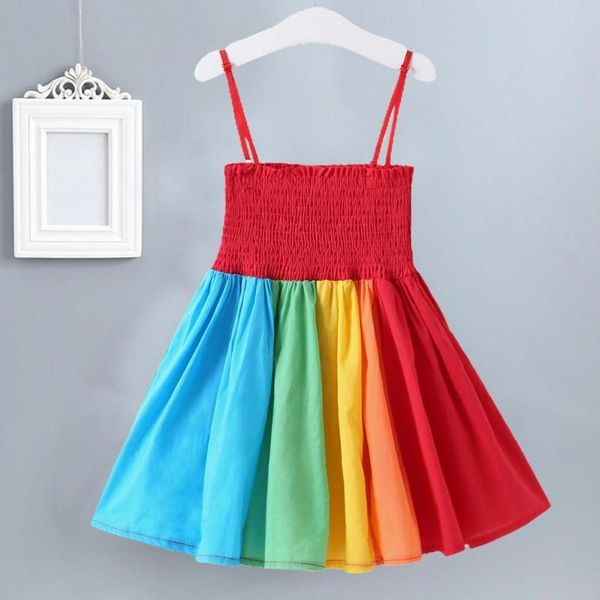 girl's dresses sling dress rainbow stitching loose red girls sleeveless big hem comfortable summer clothing kids stretch tube top, Red;yellow
girl's dresses sling dress rainbow stitching loose red girls sleeveless big hem comfortable summer clothing kids stretch tube top, Red;yellow