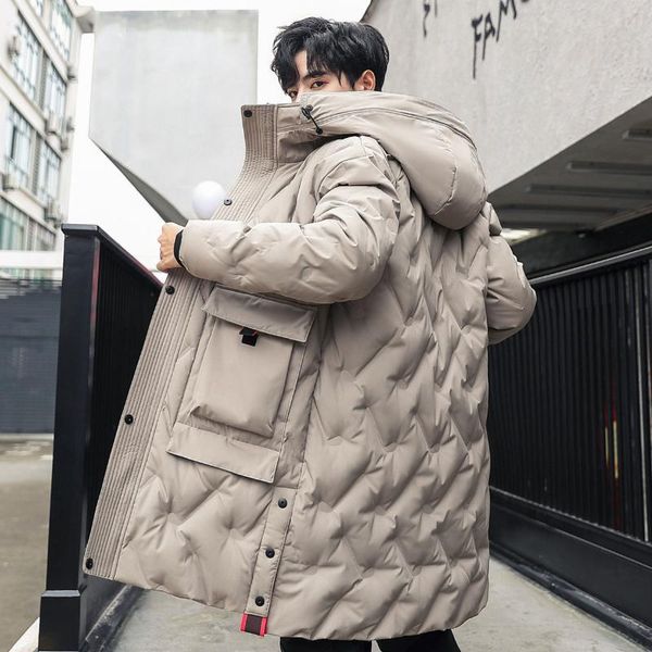 men's down & parkas jacket men 's winter young and middle-length thickened hooded embossed, Black
men's down & parkas jacket men 's winter young and middle-length thickened hooded embossed, Black