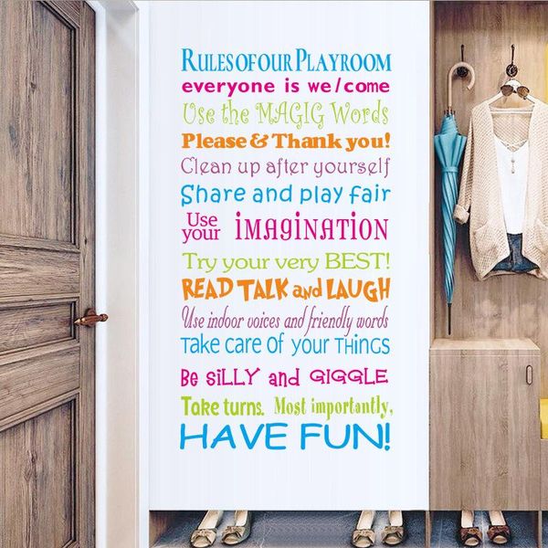 wall stickers rainbow-colored letters proverbs sticker for glass window/door home decoration mural decals wallpaper house rules
wall stickers rainbow-colored letters proverbs sticker for glass window/door home decoration mural decals wallpaper house rules