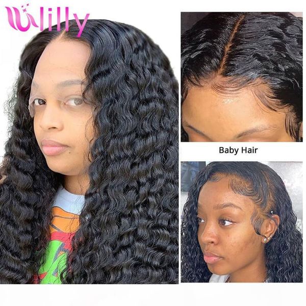 deep wave 150 density short and long lace front human hair wigs pre plucked brazilian deep curly hair frontal wigs, Black;brown
deep wave 150 density short and long lace front human hair wigs pre plucked brazilian deep curly hair frontal wigs, Black;brown