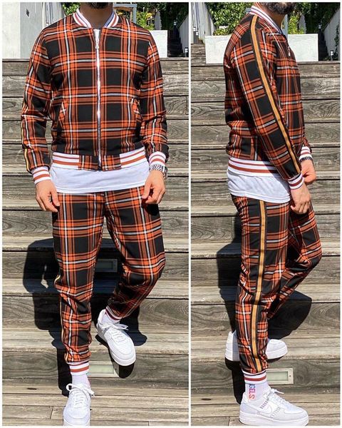 men's tracksuits 2021 fall european and american sets3d plaid blazer sweatshirt with hooded legs slim trousers ssets, Gray
men's tracksuits 2021 fall european and american sets3d plaid blazer sweatshirt with hooded legs slim trousers ssets, Gray