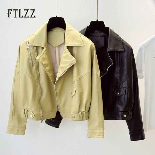 2021 women loose jacket new spring autumn batwing sleeve biker moto faux leather coat female yellow short pvc outwear ys0j, Black
2021 women loose jacket new spring autumn batwing sleeve biker moto faux leather coat female yellow short pvc outwear ys0j, Black