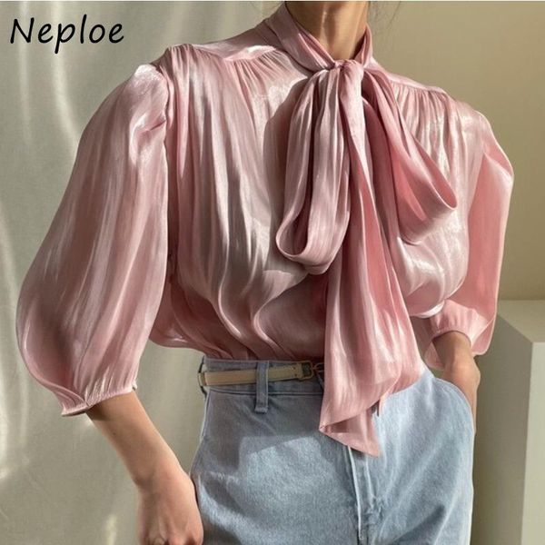 women's blouses & shirts neploe lace up bow design stand collar blouse women work style ol puff long sleeve solid blusas spring 2021 lo, White
women's blouses & shirts neploe lace up bow design stand collar blouse women work style ol puff long sleeve solid blusas spring 2021 lo, White