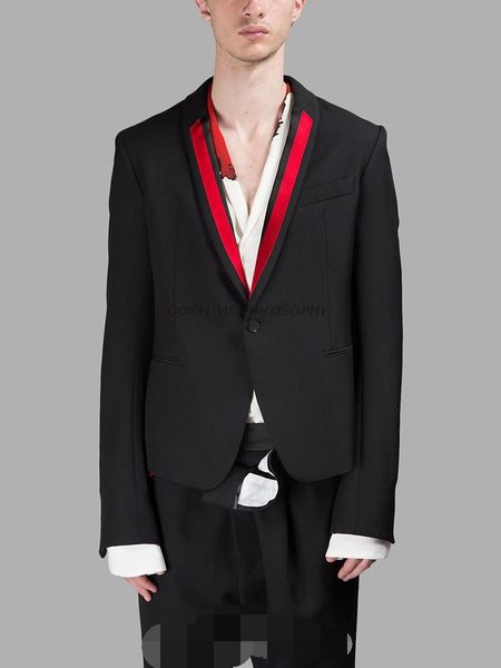 men's suits & blazers spring fashion mosaic red patchwork small lapel formal suit slim gentleman quality coat, White;black
men's suits & blazers spring fashion mosaic red patchwork small lapel formal suit slim gentleman quality coat, White;black