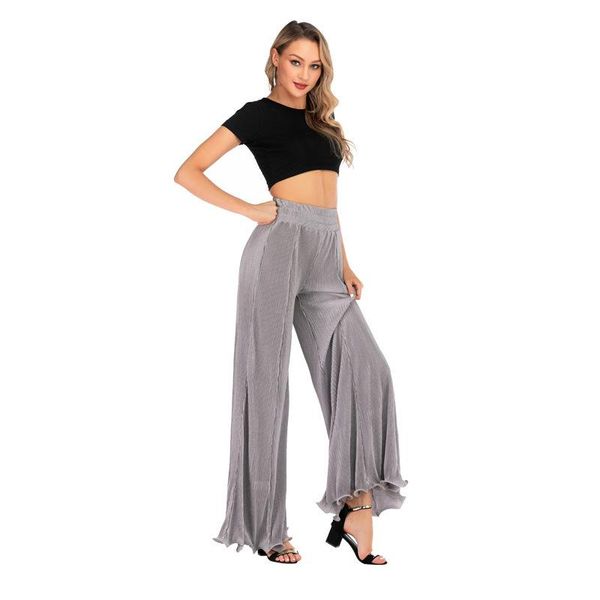 women's pants & capris summer autumn women loose casual long 2021 elastic high waist solid fashion wide leg wrinkled stylish trousers, Black;white
women's pants & capris summer autumn women loose casual long 2021 elastic high waist solid fashion wide leg wrinkled stylish trousers, Black;white