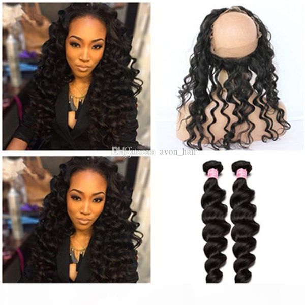 peruvian loose deep wave 360 lace band frontal closure with bundles 7a loose wave virgin human hair with full frontal 360 lace closure, Black;brown
peruvian loose deep wave 360 lace band frontal closure with bundles 7a loose wave virgin human hair with full frontal 360 lace closure, Black;brown