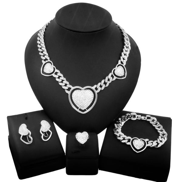 yulaili 2021 summer exaggeration statement long necklace jewelry fashion crystal heart design i love u xo silver jewellery sets women x0139, Black
yulaili 2021 summer exaggeration statement long necklace jewelry fashion crystal heart design i love u xo silver jewellery sets women x0139, Black