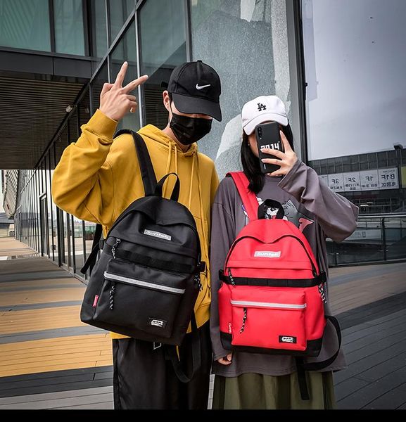 backpack pb3915 simple solid color trendy brand men and women couple bag 
backpack pb3915 simple solid color trendy brand men and women couple bag