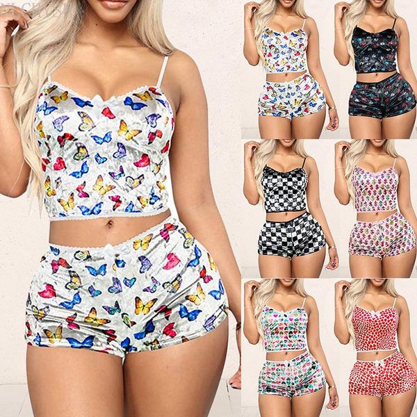 women's sleepwear 2 pieces pyjamas women butterfly printed soft nightwear suit lace lingerie set pleated sets lady loose shorts, Black;red
women's sleepwear 2 pieces pyjamas women butterfly printed soft nightwear suit lace lingerie set pleated sets lady loose shorts, Black;red