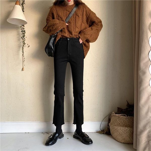women's jeans dd0119 spring and autumn high-waisted slim straight nine-point pants, Blue
women's jeans dd0119 spring and autumn high-waisted slim straight nine-point pants, Blue