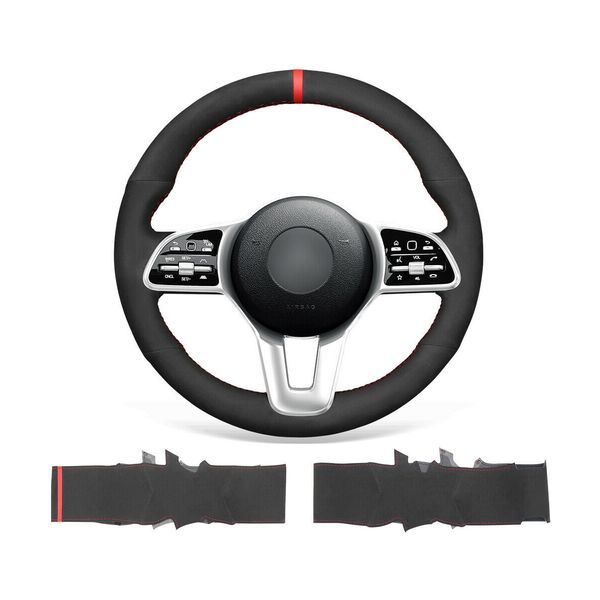 diy custom soft black suede steering wheel cover for benz w177 w205 c118 c257 w213
diy custom soft black suede steering wheel cover for benz w177 w205 c118 c257 w213