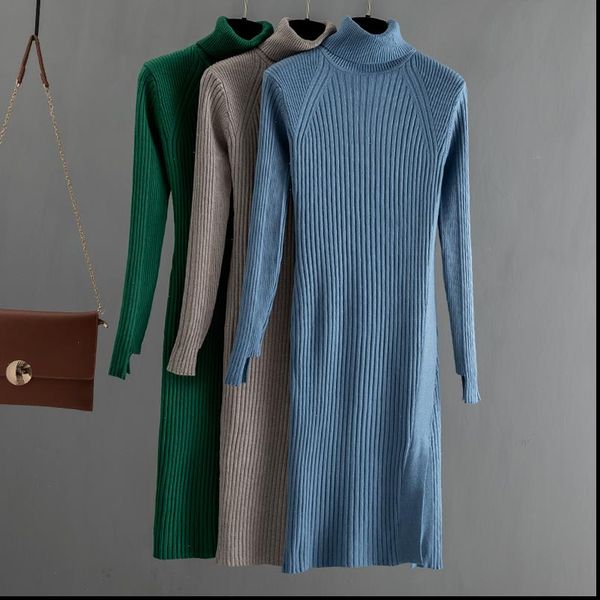 winter thick warm long knit maxi sweater dress turtleneck pullover midi dress slim bodycon party dresses robe pull, Black;gray
winter thick warm long knit maxi sweater dress turtleneck pullover midi dress slim bodycon party dresses robe pull, Black;gray