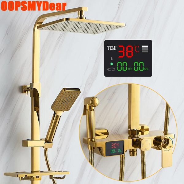 bathroom shower sets gold system thermostatic digital set wall mount square head bath faucets bathtub spa rainfall torneiras
bathroom shower sets gold system thermostatic digital set wall mount square head bath faucets bathtub spa rainfall torneiras