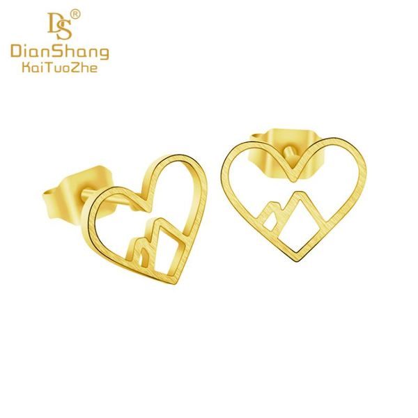 stud sje426 heart mountain gold earrings cute girls women stainless steel jewellery delicate silver color daily wear brincos, Golden;silver
stud sje426 heart mountain gold earrings cute girls women stainless steel jewellery delicate silver color daily wear brincos, Golden;silver