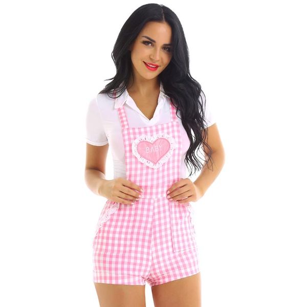 women's jumpsuits & rompers iefiel cute femme womens school clothing baby patch adjustable straps gingham print babydoll short overalls, Black;white
women's jumpsuits & rompers iefiel cute femme womens school clothing baby patch adjustable straps gingham print babydoll short overalls, Black;white