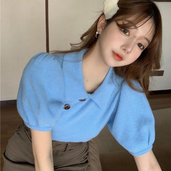 women's sweaters 2021 chic vintage women puff sleeve korean autumn winter jumper femme sweet button female pullovers, White;black
women's sweaters 2021 chic vintage women puff sleeve korean autumn winter jumper femme sweet button female pullovers, White;black