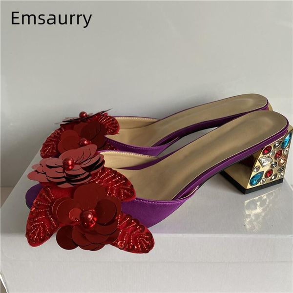 sandals red flower women colorful diamond square med heel luxury satin peep toe slingbacks beading sequins party shoes, Black
sandals red flower women colorful diamond square med heel luxury satin peep toe slingbacks beading sequins party shoes, Black