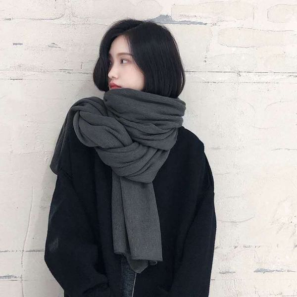 korean cashmere like thermal scarf for women in autumn and winter soft girl's neck, Blue;black
korean cashmere like thermal scarf for women in autumn and winter soft girl's neck, Blue;black
