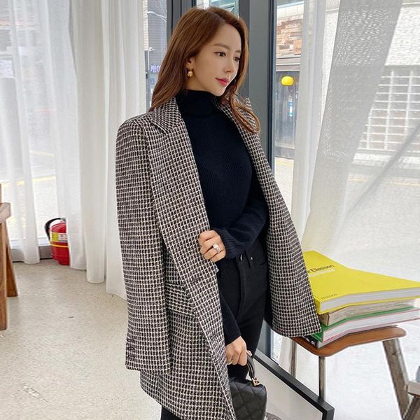 arrival korean fashion winter ol professional jacket women temperament double-breasted loose houndstooth thick coat women's wool & blen, Black
arrival korean fashion winter ol professional jacket women temperament double-breasted loose houndstooth thick coat women's wool & blen, Black