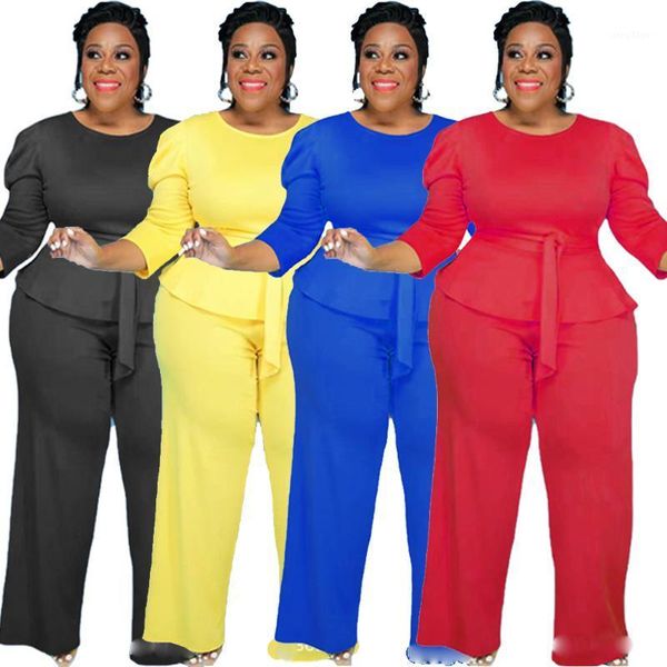 plus size tracksuits elegant 4xl women's clothing belt long sleeve pure color casual fashion loose 2 piece sets wholesale drop, Black
plus size tracksuits elegant 4xl women's clothing belt long sleeve pure color casual fashion loose 2 piece sets wholesale drop, Black