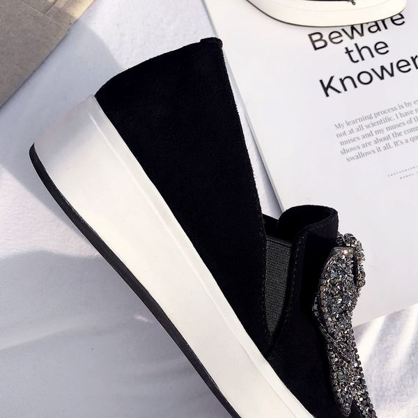 womens natural suede leather slip-on flats loafers leisure soft comfortable espadrilles pointed toe crystal bow tie casual shoe, Black
womens natural suede leather slip-on flats loafers leisure soft comfortable espadrilles pointed toe crystal bow tie casual shoe, Black