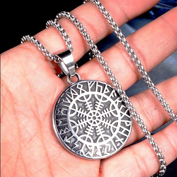 chains vintage viking compass necklace stainless steel guidepost nordic elder futhark pendant amulet jewelry drop, Silver
chains vintage viking compass necklace stainless steel guidepost nordic elder futhark pendant amulet jewelry drop, Silver