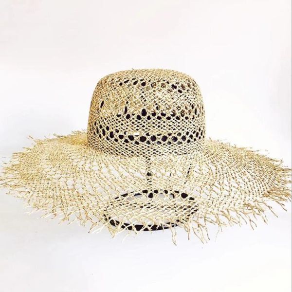 wide brim hats wzcx hollow out shading summer women men hand made straw hat fashion sun protection dome beach cap, Blue;gray
wide brim hats wzcx hollow out shading summer women men hand made straw hat fashion sun protection dome beach cap, Blue;gray
