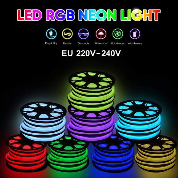220v 240v rgb neon strip set waterproof eu plug dimmerable flexible ribbon tape lamp home decoration 60leds/m led strip
220v 240v rgb neon strip set waterproof eu plug dimmerable flexible ribbon tape lamp home decoration 60leds/m led strip