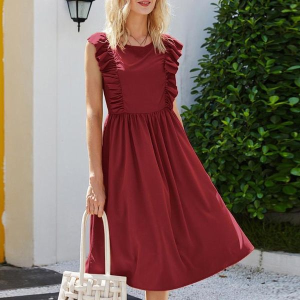 casual dresses women's summer dress exquisite retro stylish ruffle sleeveless slim for lady party robe, Black;gray
casual dresses women's summer dress exquisite retro stylish ruffle sleeveless slim for lady party robe, Black;gray