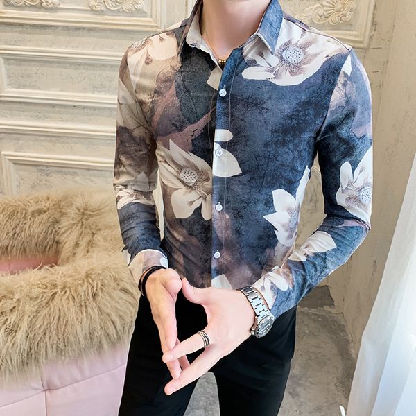 alta qualidade new moda masculina floral camisas manga longa simples primavera novo magro ajuste formatura blusa s f6gs, Black;brown
alta qualidade new moda masculina floral camisas manga longa simples primavera novo magro ajuste formatura blusa s f6gs, Black;brown