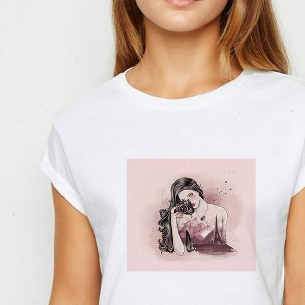 new t shirt beauty with long hair printing tshirt loose spring summer tee shirt easy matching round neck t shirts, White
new t shirt beauty with long hair printing tshirt loose spring summer tee shirt easy matching round neck t shirts, White
