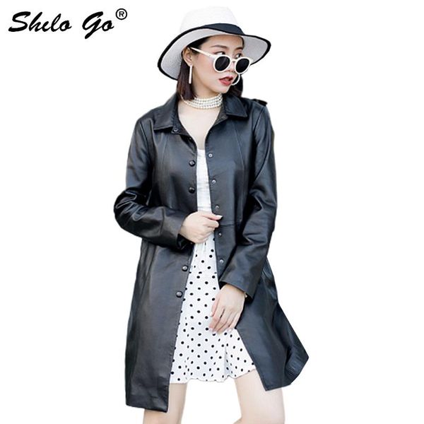 women's trench coats streetwear leather women spring concise single breasted side pocket sheepskin genuine long coat female, Tan;black
women's trench coats streetwear leather women spring concise single breasted side pocket sheepskin genuine long coat female, Tan;black