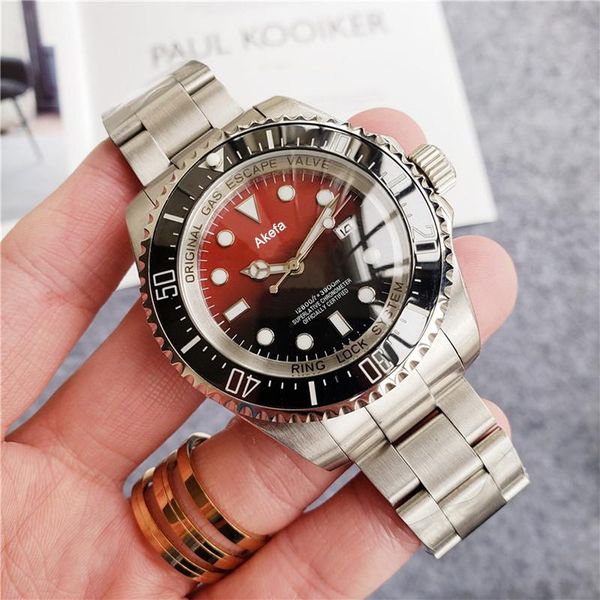 wristwatches custom brand automatic mechanical ceramic bezel stainless steel sapphire crystal luxury 44mm black red blue green dial watch, Slivery;brown
wristwatches custom brand automatic mechanical ceramic bezel stainless steel sapphire crystal luxury 44mm black red blue green dial watch, Slivery;brown