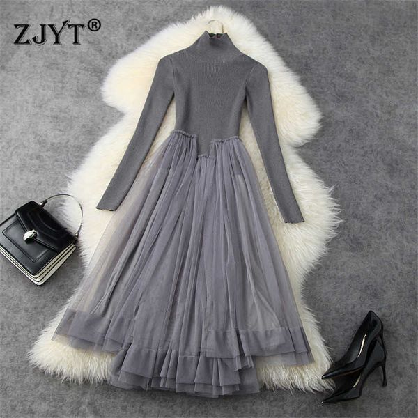 autumn winter turtleneck midi mesh patchwork knit sweater dresses women long sleeve clothes elegant vintage party black vestidso 210601, Black;gray
autumn winter turtleneck midi mesh patchwork knit sweater dresses women long sleeve clothes elegant vintage party black vestidso 210601, Black;gray