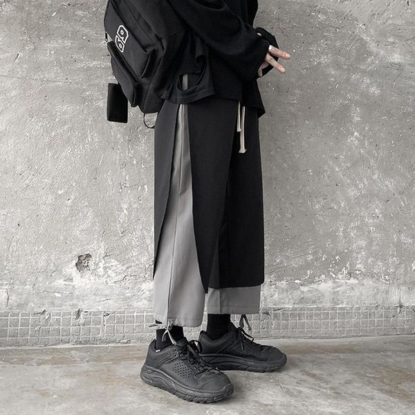 men's pants functional style overalls fashion brand corset capris high street design sense loose straight casual, Black
men's pants functional style overalls fashion brand corset capris high street design sense loose straight casual, Black