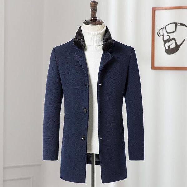 men's wool & blends han edition in the fall and winter of male collar woolen cloth coat cultivate morality fur, Black
men's wool & blends han edition in the fall and winter of male collar woolen cloth coat cultivate morality fur, Black