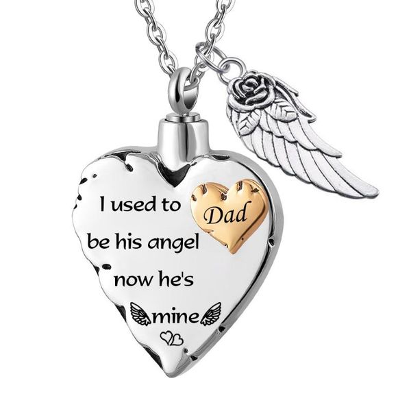 pendant necklaces i used to be his angel locket stainless steel heart cremation memorial ashes urn wing necklace jewelry, Silver
pendant necklaces i used to be his angel locket stainless steel heart cremation memorial ashes urn wing necklace jewelry, Silver