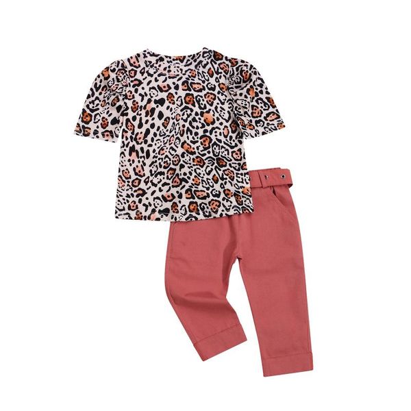 clothing sets 2021 kids suit set, leopard print o-neck short sleeve + solid color pants+ waist belt for toddler, 1-6 years, White
clothing sets 2021 kids suit set, leopard print o-neck short sleeve + solid color pants+ waist belt for toddler, 1-6 years, White