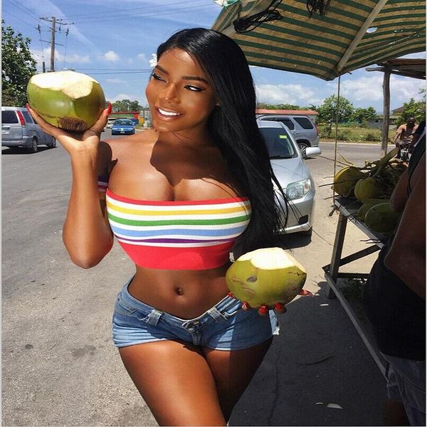 women's t-shirt fashion women striped casual off the shoulder short sleeve crop shirt slash neck, White
women's t-shirt fashion women striped casual off the shoulder short sleeve crop shirt slash neck, White