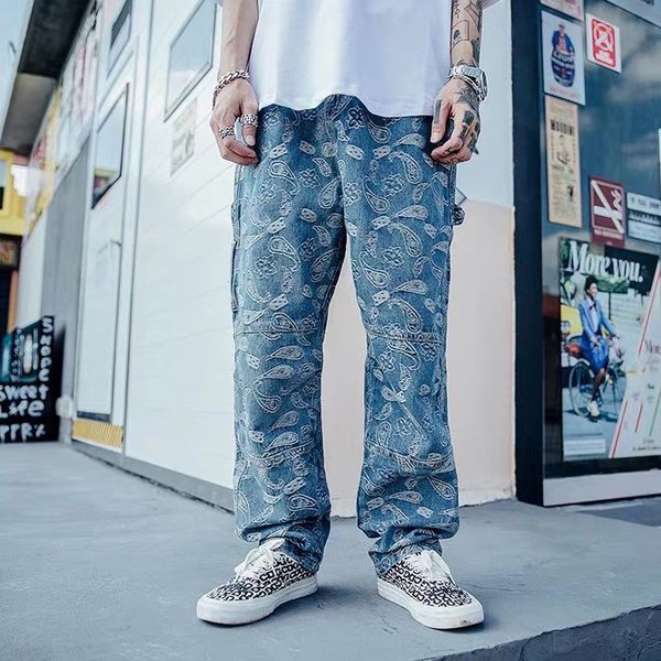 2021 new 20ss original streetwear jacquard jeans men loose casual cargo pocket denim trousers harajuku hip hop oversize track pants wzy8, Blue
2021 new 20ss original streetwear jacquard jeans men loose casual cargo pocket denim trousers harajuku hip hop oversize track pants wzy8, Blue