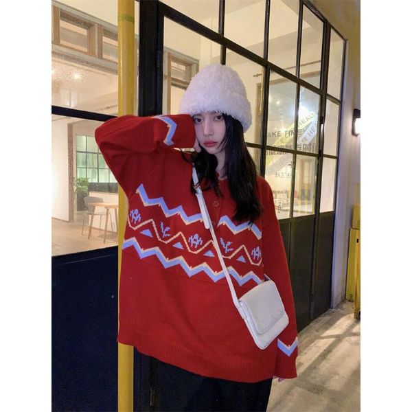 women's sweaters red striped christmas sweater for women winter harajuku knitted oversized long sleeve female fashion pullover y2k, White;black
women's sweaters red striped christmas sweater for women winter harajuku knitted oversized long sleeve female fashion pullover y2k, White;black