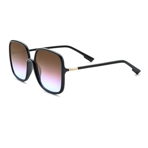 gradient lens black frame uv400 women fashion sunglasses come with box, Silver